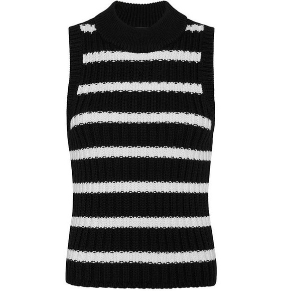Intermix Shiloh striped Mock Neck - Picture 2 of 4